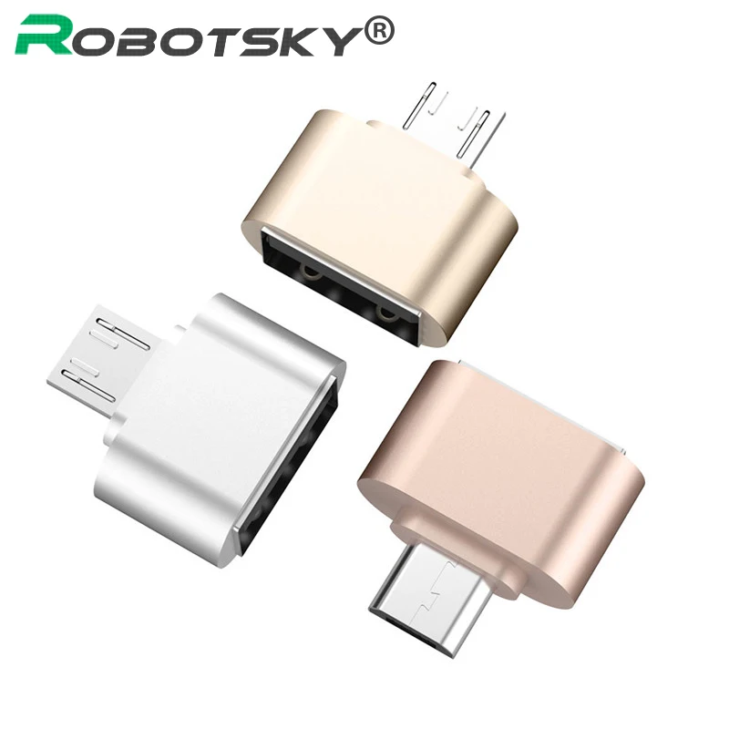 Robotsky Micro USB OTG кабель Мужской к USB 2,0 Женский конвертер Кабель-адаптер код для samsung LG huawei Xiaomi htc