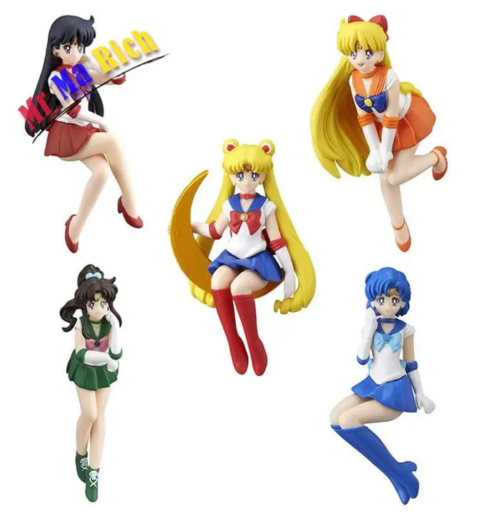 Аниме 5 Pz/комплект Sailor Moon Tazza Di tje Decorazioni фигурки Giocattoli Jupiter Venus Mercurio Mars | Игрушки и