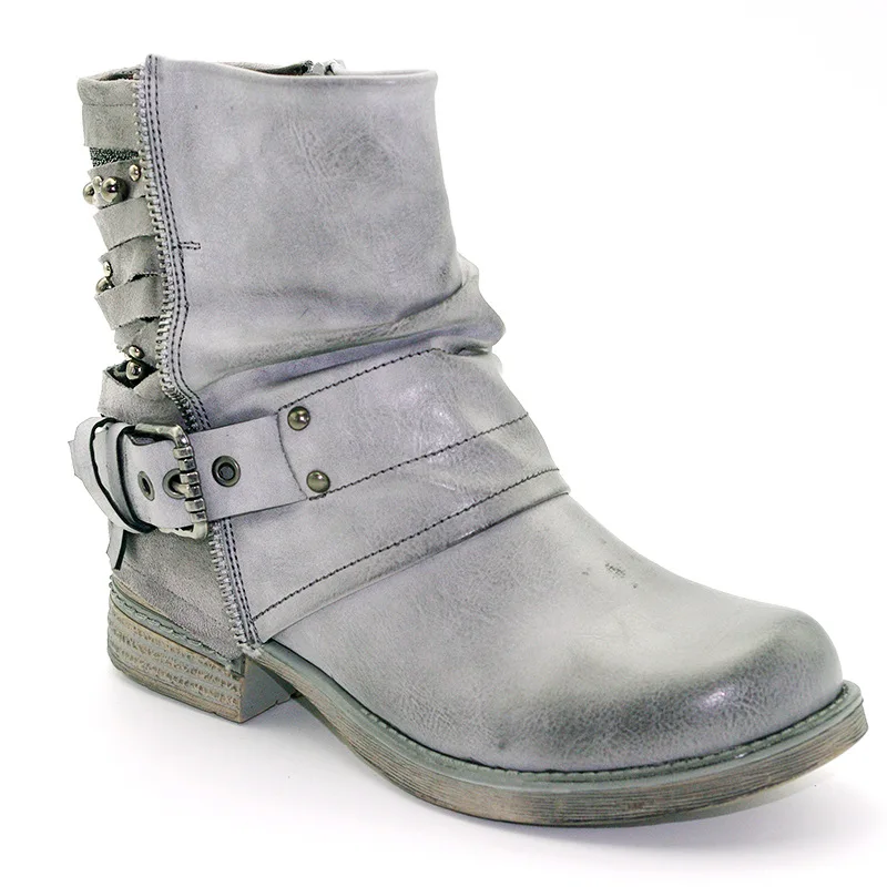 

2018 autumn winter Europe and America Italy wind women's boots fashion boots Milan wind boots