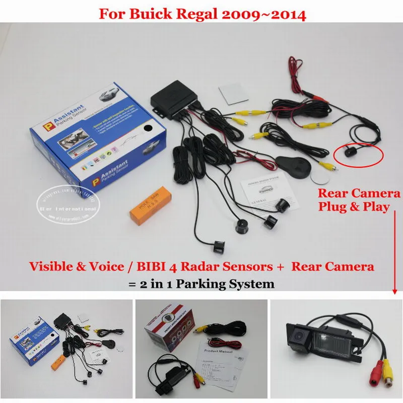 

Liislee Rear View Back Up Camera + Car Parking Sensors = 2 in 1 Visual / For Buick Regal 2009~2014 / BIBI Alarm Parking System