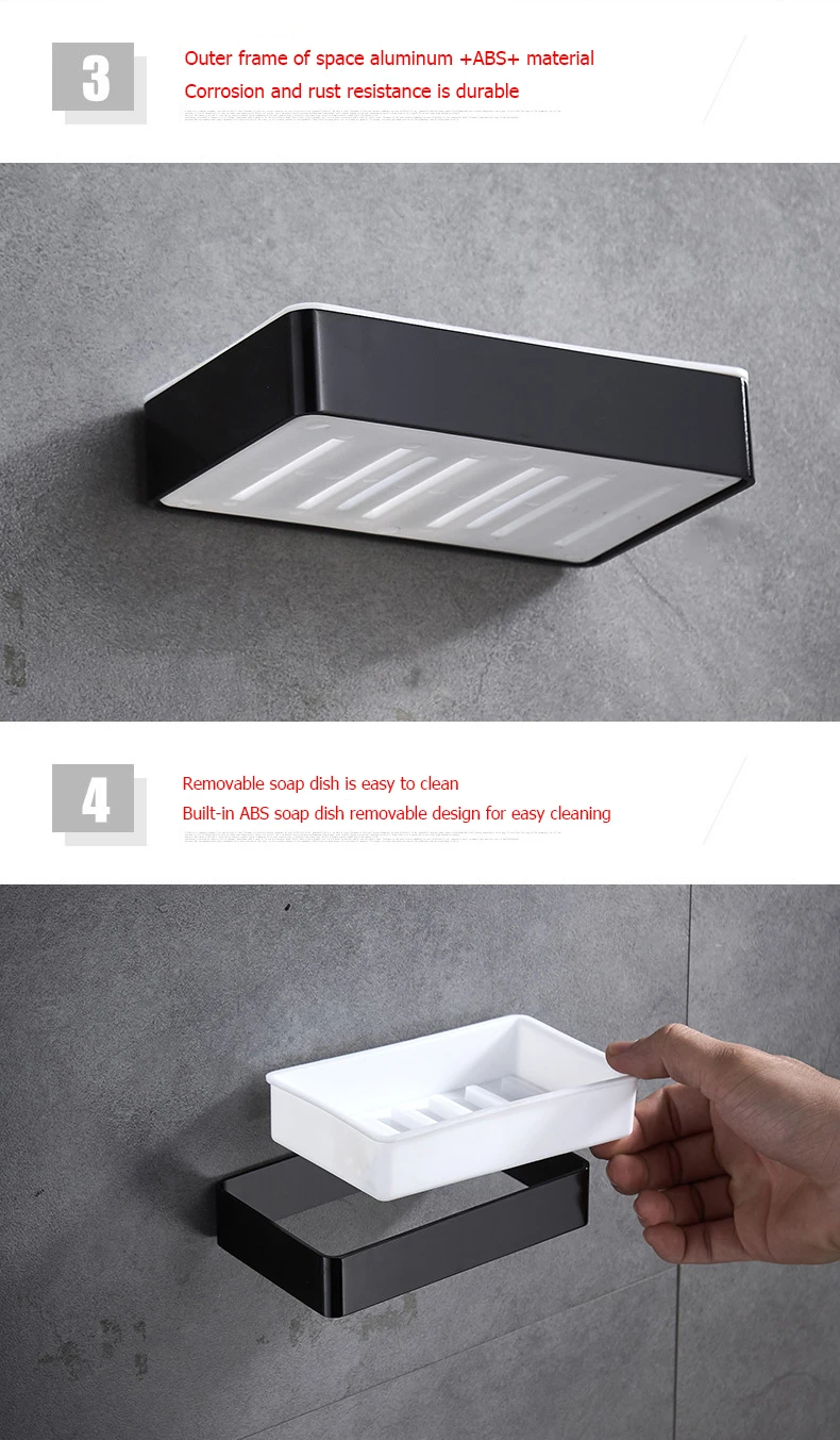 Неперфорированный Космос алюминиевый мыльница для ванной комнаты битумная фурнитура подвесная мебель для ванной комнаты