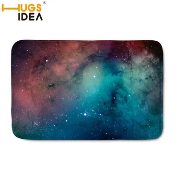 

HUGSIDEA Space Galaxy Mat 40*59cm Toilet Carpet Absorbent Shower Bathroom Mat Outdoor Rugs Doormat Kitchen Floor Mat Wholesale