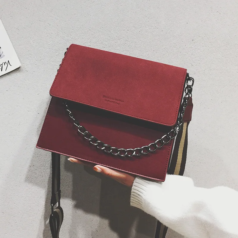 عارضة الصلبة بو الجلود رفرف حقيبة يد المرأة سلاسل شريط عرض حزام Crossbody حقائب للنساء كبيرة قدرة حقيبة كتف الفتيات