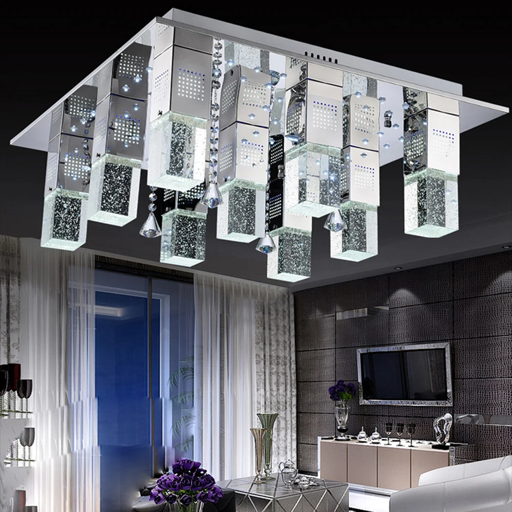 

LED Crystal Stainless Steel LED Lamp.LED Light.Ceiling Lights.LED Ceiling Light.Ceiling Lamp For Foyer Bedroom Dinning Room