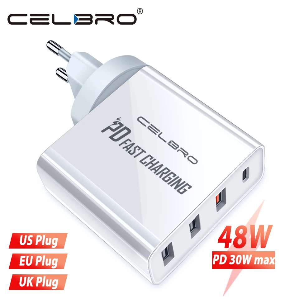 

48W Quick Charge PD 3.0 USB Charger Fast Charger for Samsung S10 Note10 Plus Iphone 11 Pro Max 2019 Phone Cargador Usb Chargers