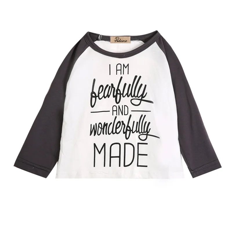 pudcooc 1 6Y Toddler Baby Girl Cotton Long Black white patchwork Sleeve