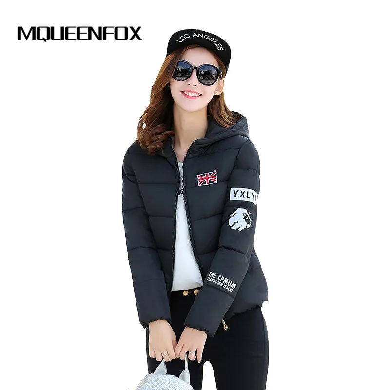 

Women hooded collar down wadded jacket 2017 new thickening women winter coat winter jacket female cotton-padded jackets