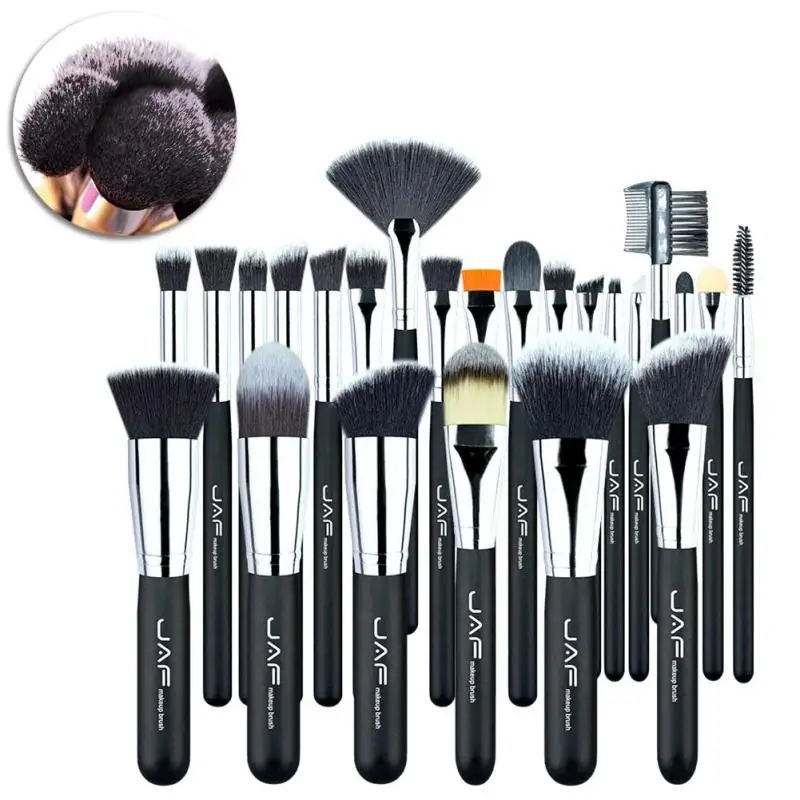 

JAF 24 Pcs Professional Soft Synthetic Hair Makeup Brushes Gift Eyeliner Lip Foundation Powder Brush Set Kit Cosmetic Tools B3