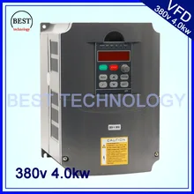 380v 4kw VFD частотно-регулируемый привод VFD инвертор 3HP Вход 3HP Инвертор Выходной частоты вращения шпинделя МОТОР контроля скорости