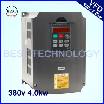 

380v 4kw VFD Variable Frequency Drive VFD Inverter 3HP Input 3HP Output Frequency inverter spindle motor speed control