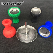 1 шт многоярусный силиконовый кальян водостойкая kom en 1 шт houtskool houder Sheesha Als Voor shisha waterpijp houder аксессуары