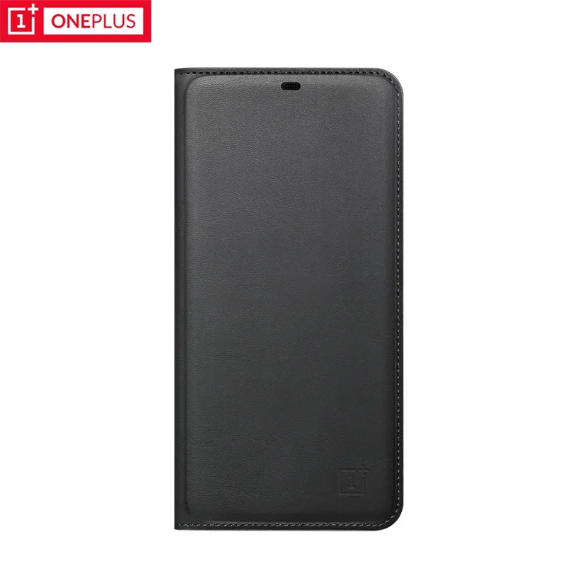 

oneplus 6 leather case 100% original official Flip Cover screen protective case one plus 6 coque oneplus6 funda oneplus six
