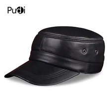 HL071 Натуральная овечья кожа всадник стиль воловья кожа модная армейская Кепка коробка шляпа Cadet козырек мужские бейсбольные кепки
