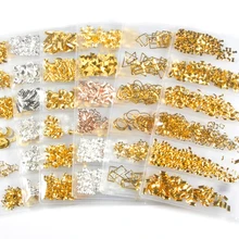 1 упаковка 6 моделей японские металлические заклепки для ногтей амулеты металлические шпильки/корпус пять звезд и Треугольник Дизайн ногтей x 6- ногтей тренд