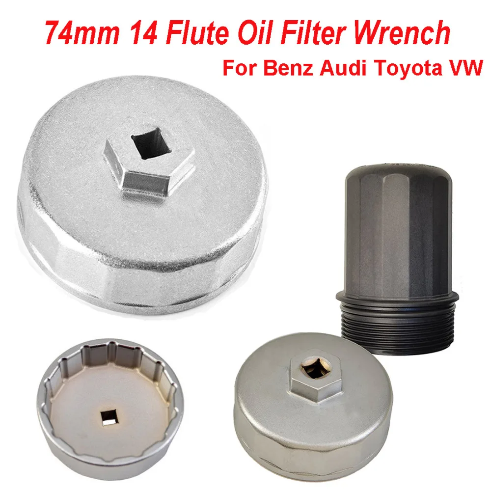 Chuang Qian 74mm 14 Flute Oil Filter Wrench Cap Housing Tool Socket Removal For BMW Motorcycle F650/F800/K100/K1100K/K1200/K1300 |