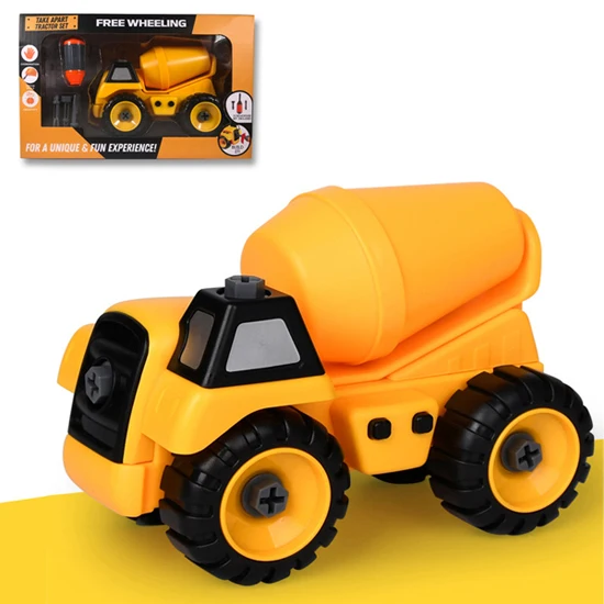 DIY сборка инженера игрушка автомобиль строительные блоки детские развивающие модели грузовиков экскаватор инерционная игрушка автомобиль подарочный набор - Цвет: B