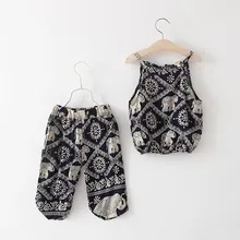 Модный комплект одежды для маленьких девочек Цветочные майки+ короткие штаны комплект одежды из 2 предметов новые летние модные детские комплекты