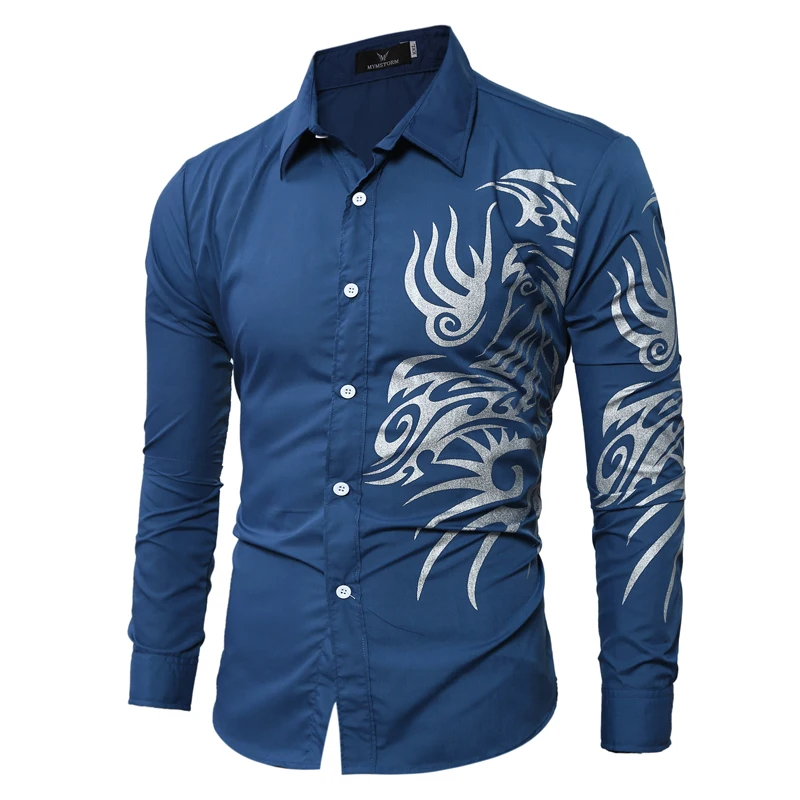2019 Spring Autumn Features Shirts Men Casual Jeans Shirt New Arrival Long Sleeve Casual Slim Fit Male Shirts