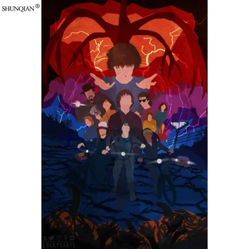 

Stranger Things Poster Print Silk Fabric Print Poster Print Cloth Fabric Wall Poster Custom Satin Poster 40X60cm,50X75cm,60X90cm