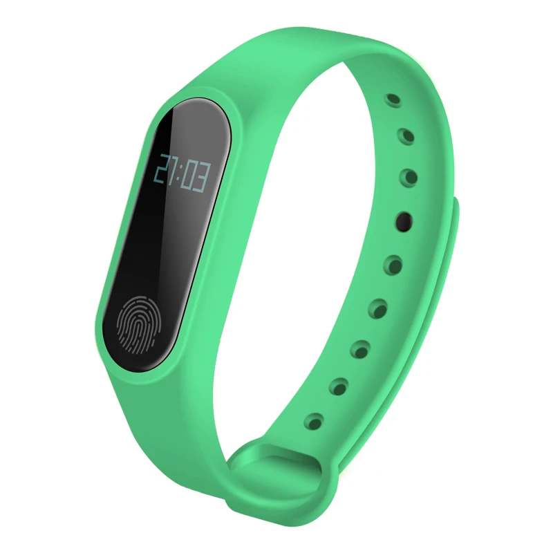 Смарт-браслет M2, фитнес-браслет, часы, монитор сердечного ритма, водонепроницаемый, Bluetooth, OLED, трекер для IOS, Xiaomi Mi, 2, 3 - Цвет: green with box