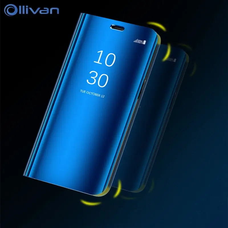 

Smart Mirror Flip Phone Case For Samsung Galaxy A50 A505F A505 Case Clear View Cover For Samsung A30 A50 S10 S10E S10 Plus Coque