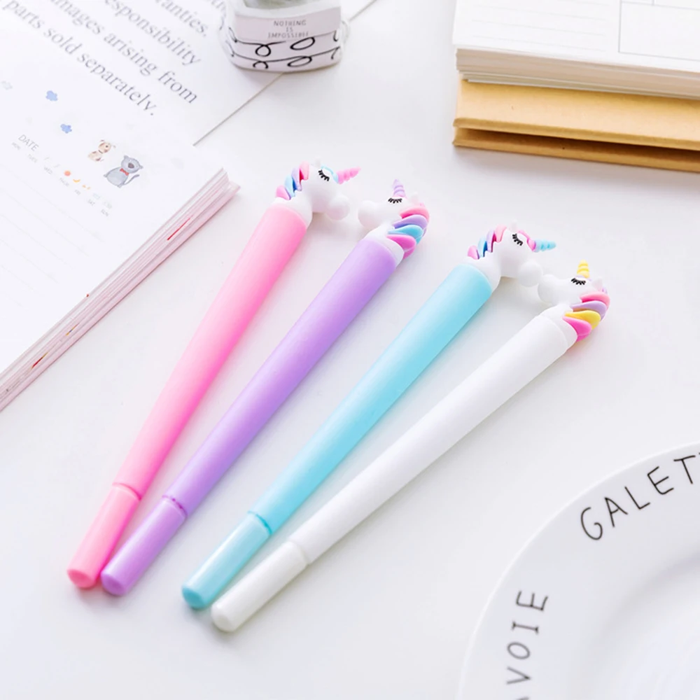 1pcs Cute Asleep Unicorn Gel Pen Stationery Black Ink Gel Pen Unicorn Stationery Black Ink