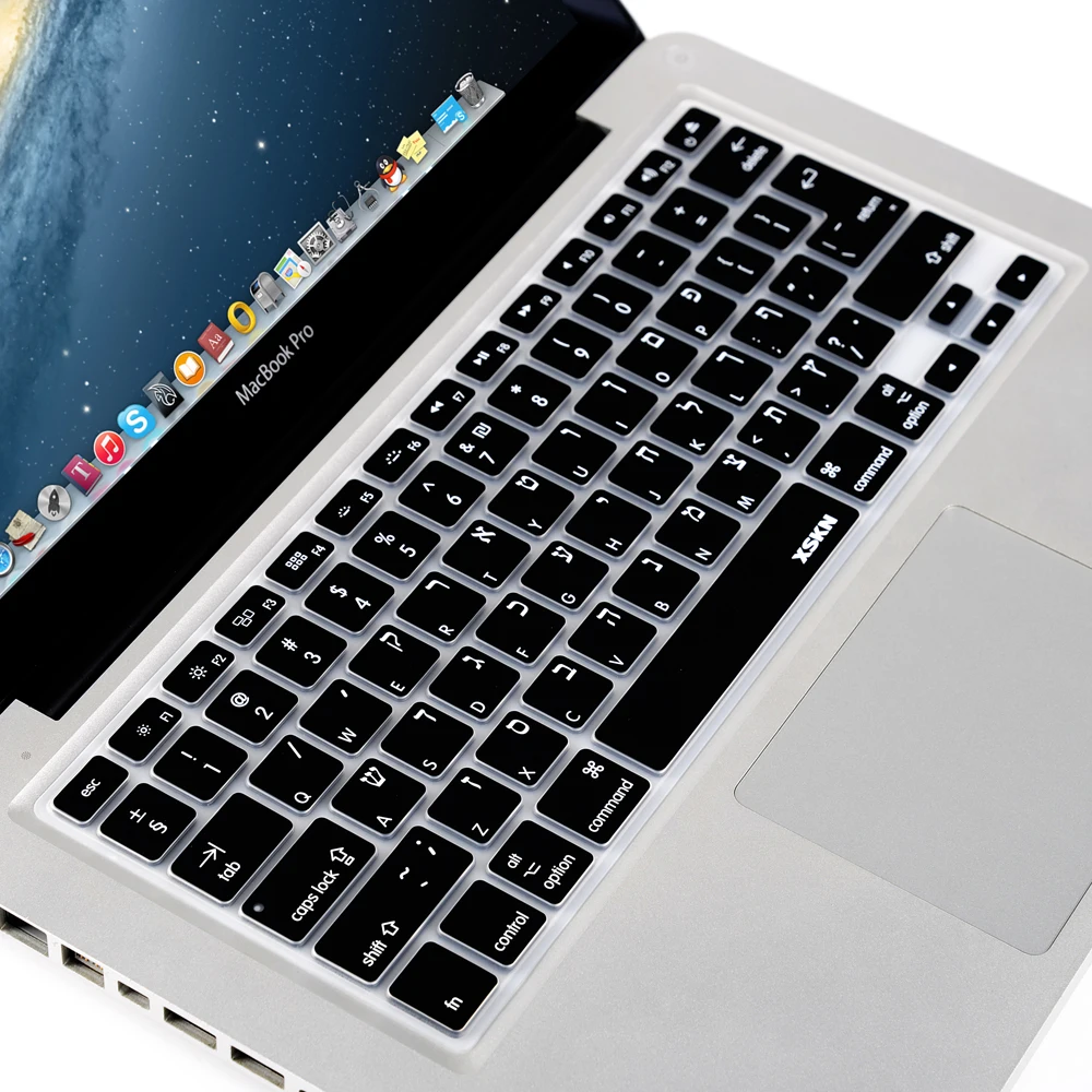 New Arrival UK EU Hebrew Silicone Keyboard Cover skin For Macbook White Air Pro 13/15, wireless, USA warehouse
