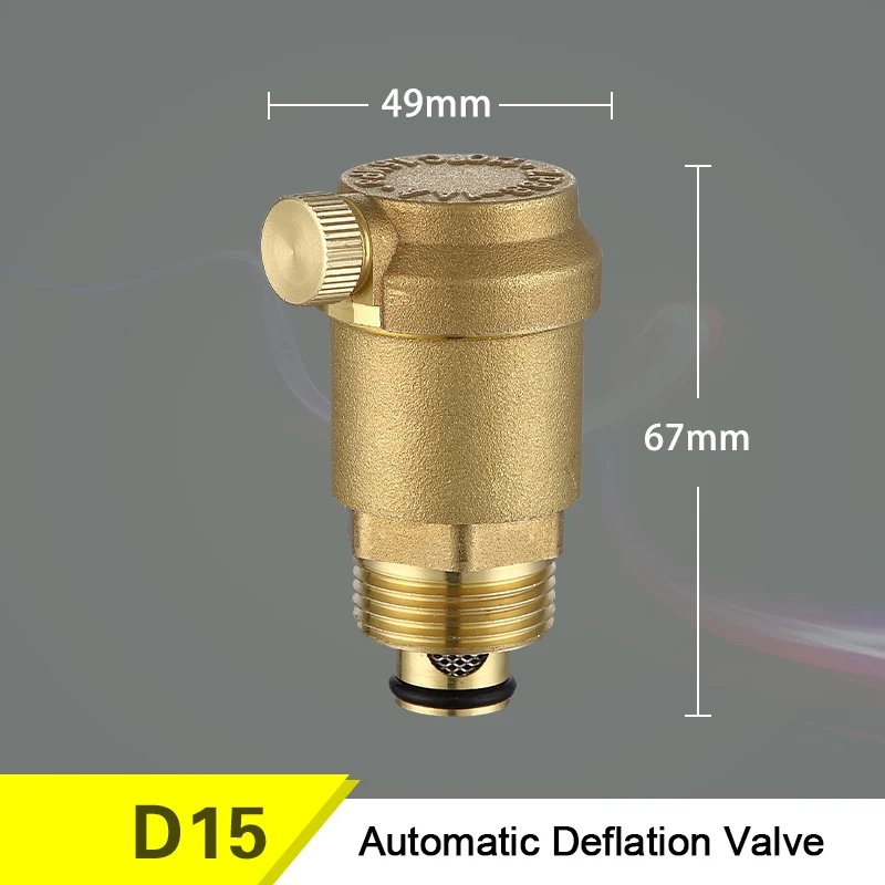 Automatic DN15 Латунь Автоматический Клапан стравливания давления для бытовых нагрева воды трубы клапан сброса давления вертикальный/локоть DN15/20/25 системы напольного отопления - Цвет: Automatic DN15