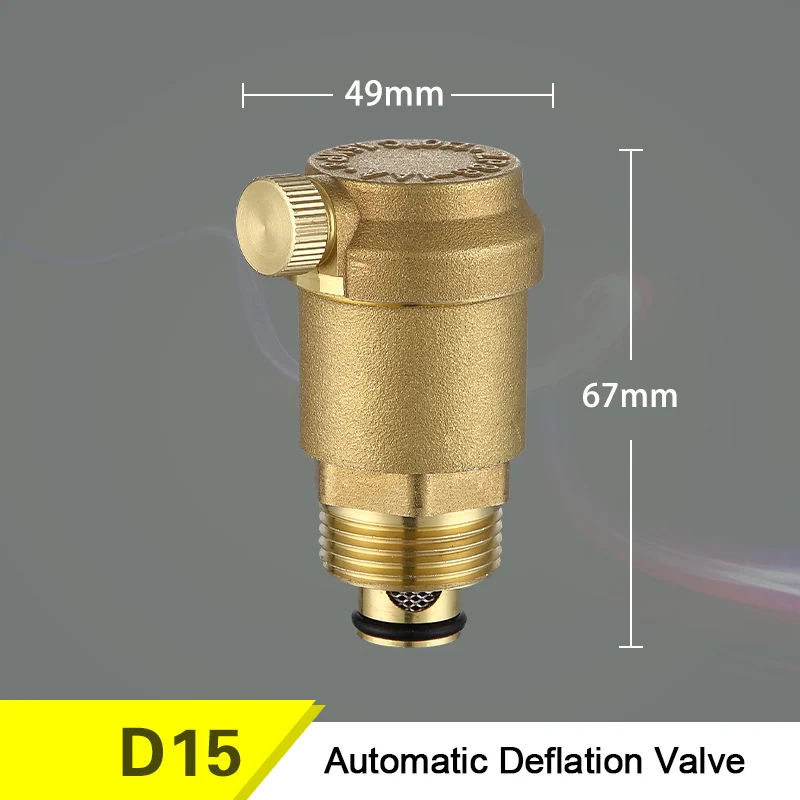 Латунь Автоматический Клапан стравливания давления для бытовых нагрева воды трубы клапан сброса давления вертикальный/локоть DN15/20/25 системы напольного отопления - Цвет: Automatic DN15