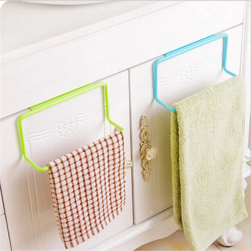 

New Storage Shelves 1PC Towel Rack Hanging Holder Organizer Bathroom Racks Bathroom Kitchen Cabinet Cupboard Hanger YL972691