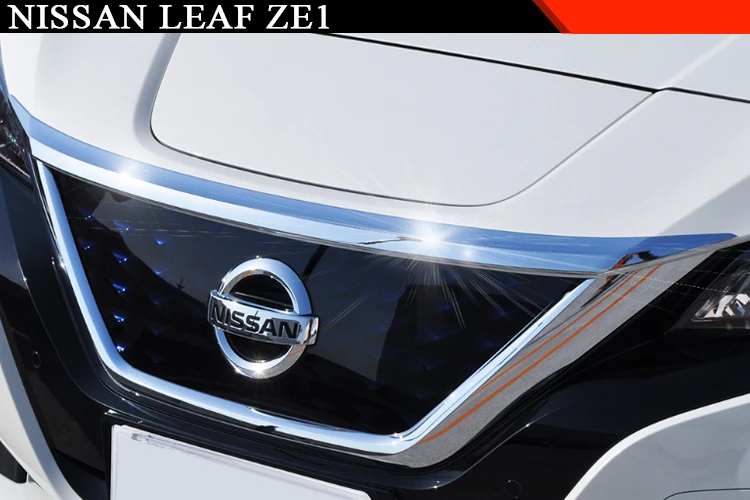 Для Nissan Leaf ZE1 1 шт. автомобильное декоративное покрытие ABS Хром передний двигатель машина решетка Накладка на капот крышка отделка лампы