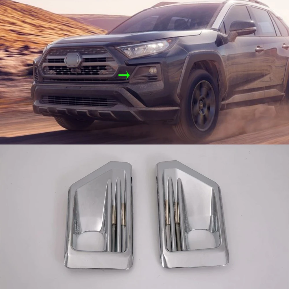 

Car Accessories Exterior Decoration ABS Front Fog Lamp Light Cover Trims For Toyota RAV4 2019 Adventure Car-styling
