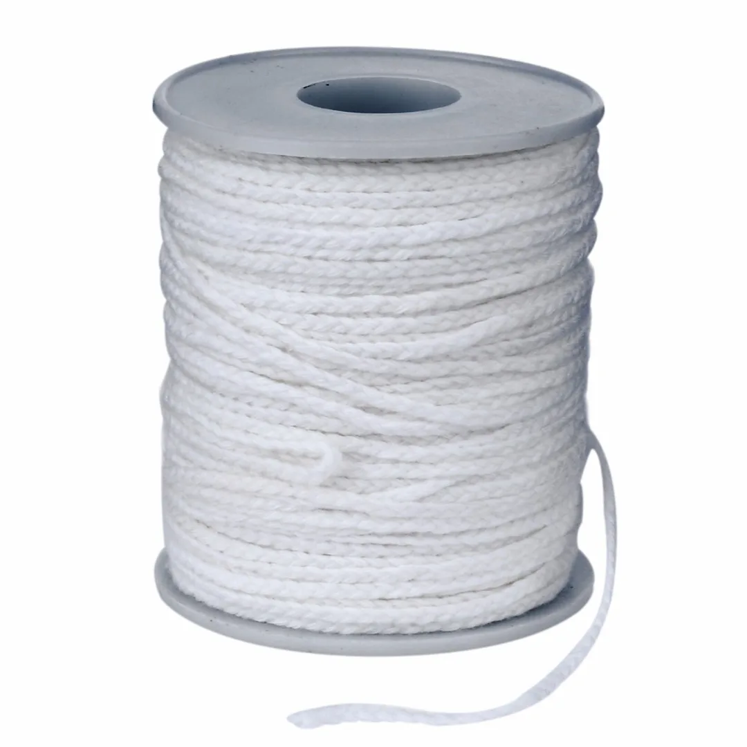 61M Length Square Braid Wicks 2.5mm Width Cotton Wick DIY Core Candle Making Supplies Durable Candle Accessories