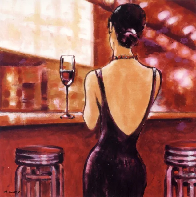 Ladies in Bar Canvas Oil painting Art Picture Painted on Canvas For Bar