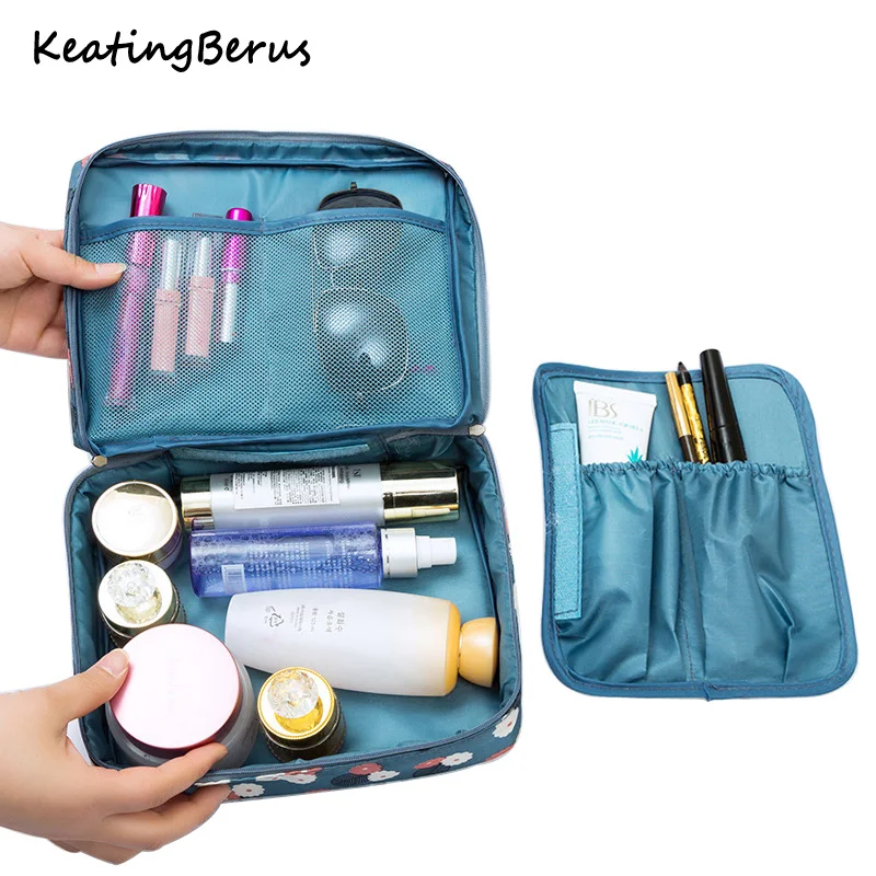 Multifunction Women Makeup bag Waterproof nylon Cosmetic bag Organizer Toiletries Waterproof Female