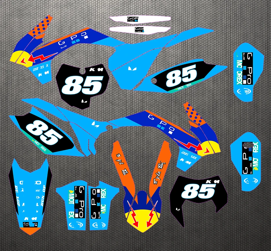 

125-450 EXC 14-16 SXF 13-15 Free Customized Graphics & Backgrounds Stickers Kit Decal For KTM EXCF 2014 - 2016 / SXF 2013 - 2015