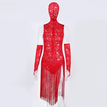 

Bar Nightclub Clothing Chinese Sexy Ds Jazz Dance Costumes Female Adult Red Tassel Bodysuit Dance Clothes Stage Outfit