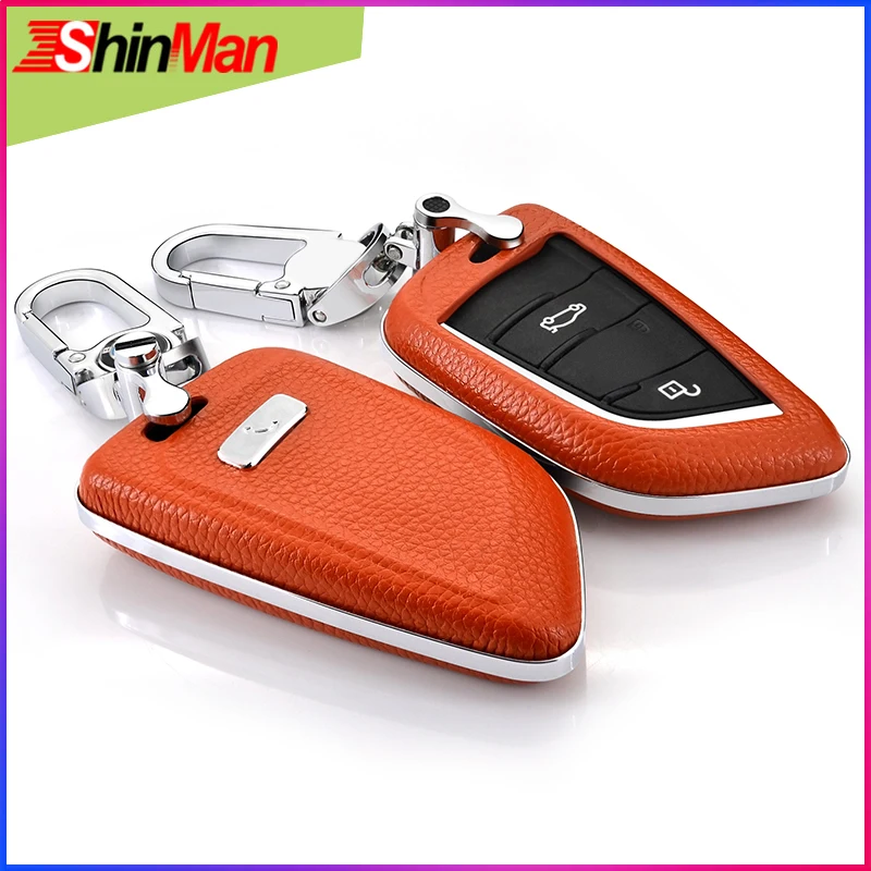 

ShinMan Key Car key Cover key shell For BMW Key Case For BMW X1 X5 X6 2 Series 5 Series 7Series 2014-2017 keychain Accessories