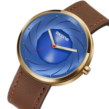 

Mens Watches Casual Genuine Leather Strap Quartz Watch Men Fashion Wristwatches Relogio Masculino 9462G Relojes