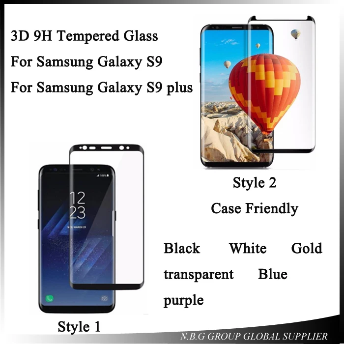 10 шт./Лот 3D 9H закаленное стекло для Samsung Galaxy S9 plus защита экрана Защитная пленка