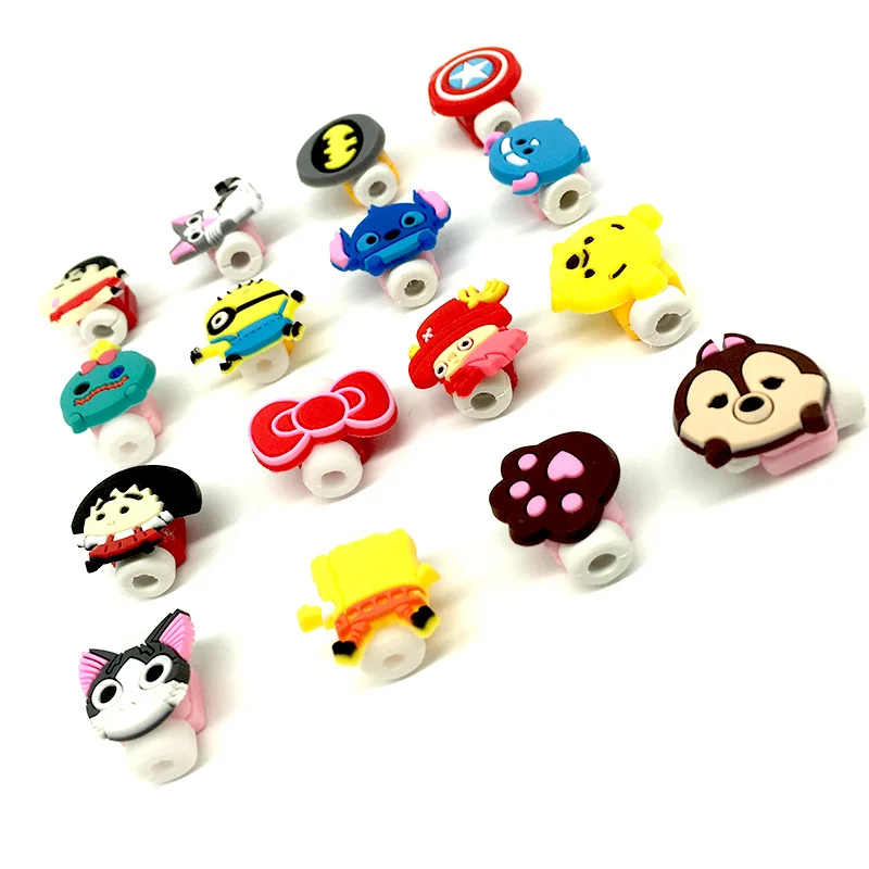 

ISKAS Cable Clips Wire Holder Round Kabel Protector Headphone Cable Protective Cover Headphone Cable Cartoon For Cable Headphone