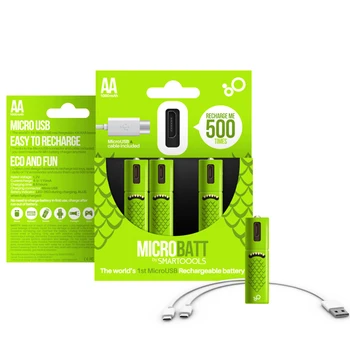 

2-4PCS USB Ni-Mh 1.2V AA Rechargeable Battery 1000mAh 2A nimh Batteries cell with LED Indicator light for toys remote control