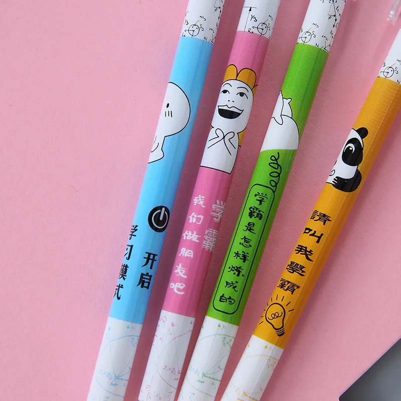 4 шт./лот Kawaii Panda 0 5 мм стираемая гелевая ручка нейтральные ручки для письма черные