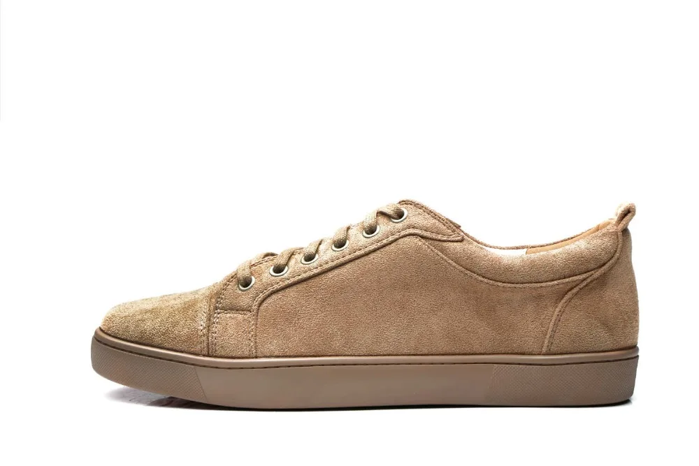 

Round Toe Outdoor Men Shoes Solid Men Flats Chic Brand Runway Star Shoes Lace Up Men Sneakers Low Top Suede Plus Size Fashion