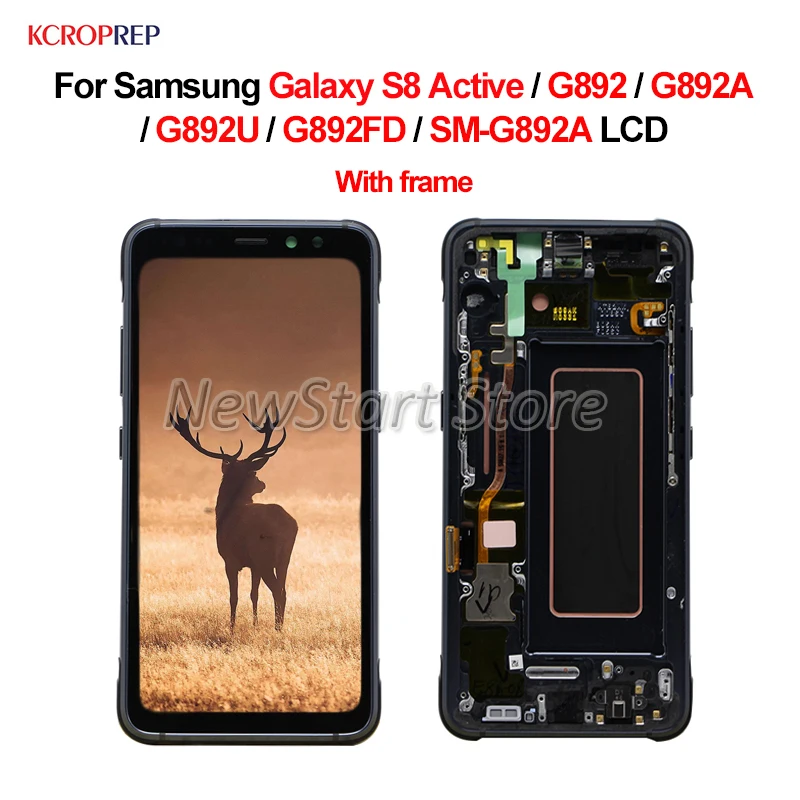 

With Frame For Samsung Galaxy S8 Active G892 LCD Display Touch Screen Assembly 5.8" For Samsung G982A G892U G892FD SM-G892 lcd