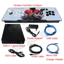 Новая коробка 6 S 1388 в 1 беспроводной джойстик для аркадных игр для 2 игроков Wi-Fi Аркада игровой консоли с аркадная Кнопка джойстик выход VGA HDMI