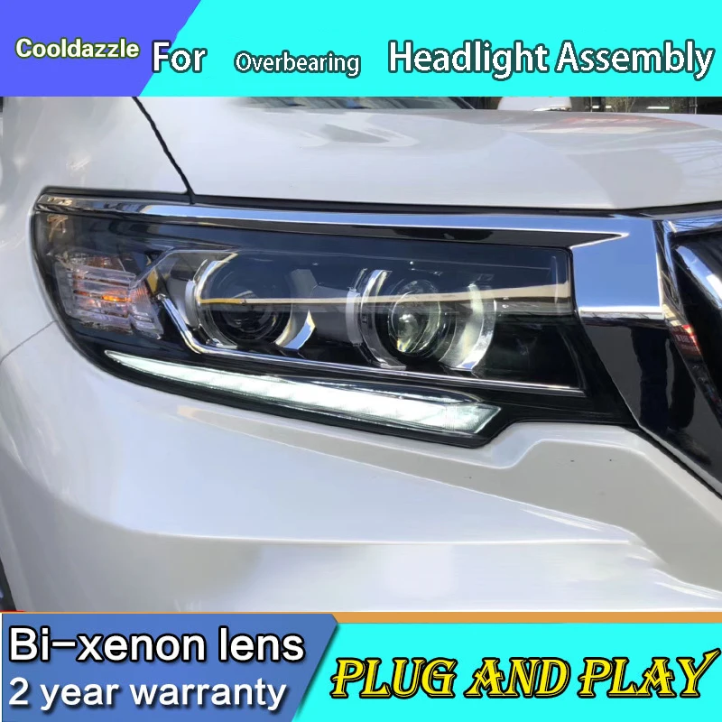 

For TOYOTA Prado FJ150 Land Cruiser LED Strip Head Lamps Headlight Assembly With Daytime Running Light 2018 Year