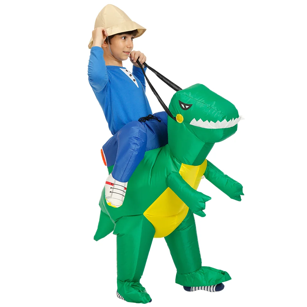 Взрослый надувной костюм динозавра Зеленый Динозавр T-REX одежда костюмы на Хэллоуин для женщин и мужчин Детские вечерние комбинезоны