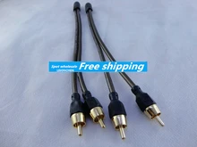 For Amplifier one point two audio cable car  wire two male and one female audio cable copper free shipping