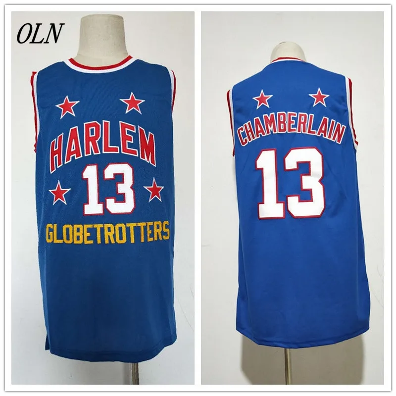 OLN New Cheap Basketball Shirt Wilt Chamberlain 13 Harlem Globetrotters
